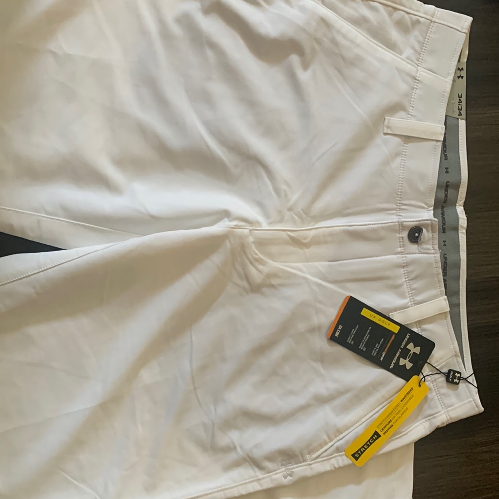 White long Under Armour Pants with a waistband